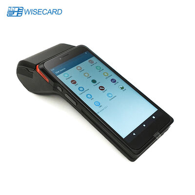 เทอร์มินอล POS Android พร้อมเครื่องพิมพ์ความร้อน 58*40 มิลลิเมตร, โปรเซสเซอร์ Quad-core และเทคโนโลยี EMV สําหรับการชําระเงินที่ปลอดภัย