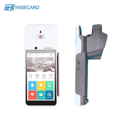 Android 7.0 Biometric POS Terminal, เครื่อง POS แบบพกพาพร้อมเครื่องพิมพ์ในตัวแบตเตอรี่