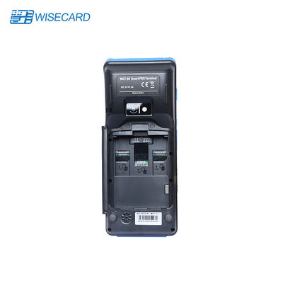 เครื่องอ่าน NFC แบบพกพาแบบใช้มือถือ POS Terminal พร้อมเครื่องสแกนบาร์โค้ดลายนิ้วมือของเครื่องพิมพ์