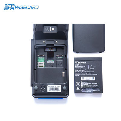 NFC 13.56MHz MTK MT8735 เครื่อง POS มือถือ 5.5 นิ้วเครื่องพิมพ์ความร้อน POS