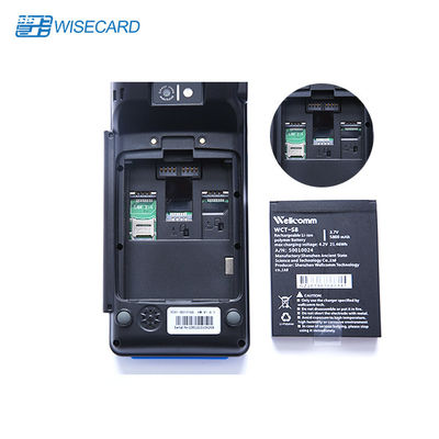 EMV PBOC Android 4G มือถือ POS Terminal 4 PSAM พร้อมเครื่องพิมพ์ความร้อน