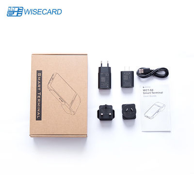 WCDMA 2500mAH Android POS Terminal MSR IC NFC 1D 2D บาร์โค้ด 5.5 นิ้ว