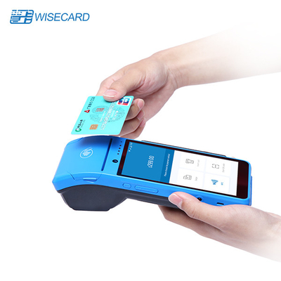 PBOC EMV 5M พิกเซลหน้าจอสัมผัสเครื่อง POS PCI 5800mAh มือถือ
