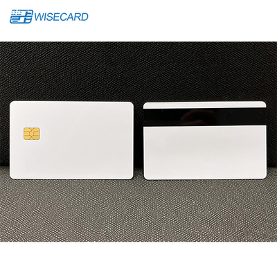WCT SLE4442 การ์ดชิป EMV สีขาว HiCo 2 การ์ดแถบแม่เหล็กเปล่า